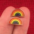 Load image into Gallery viewer, Pride Rainbow Earrings 24k Gold Plated - Post