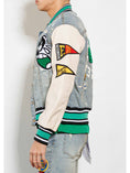 Load image into Gallery viewer, SPRING  BREAK CHENILE PATCH DENIM JACKET