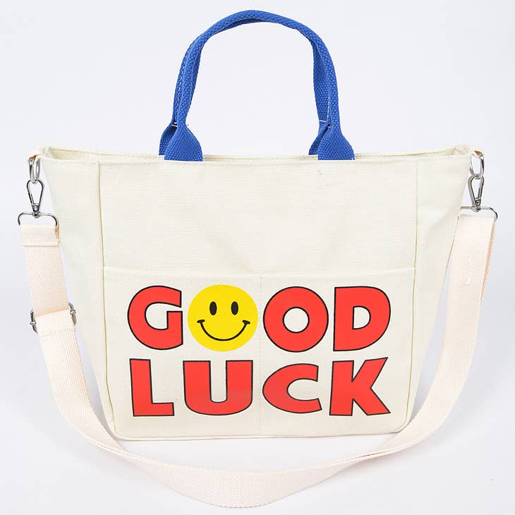 3AM Happy Face Canvas Tote