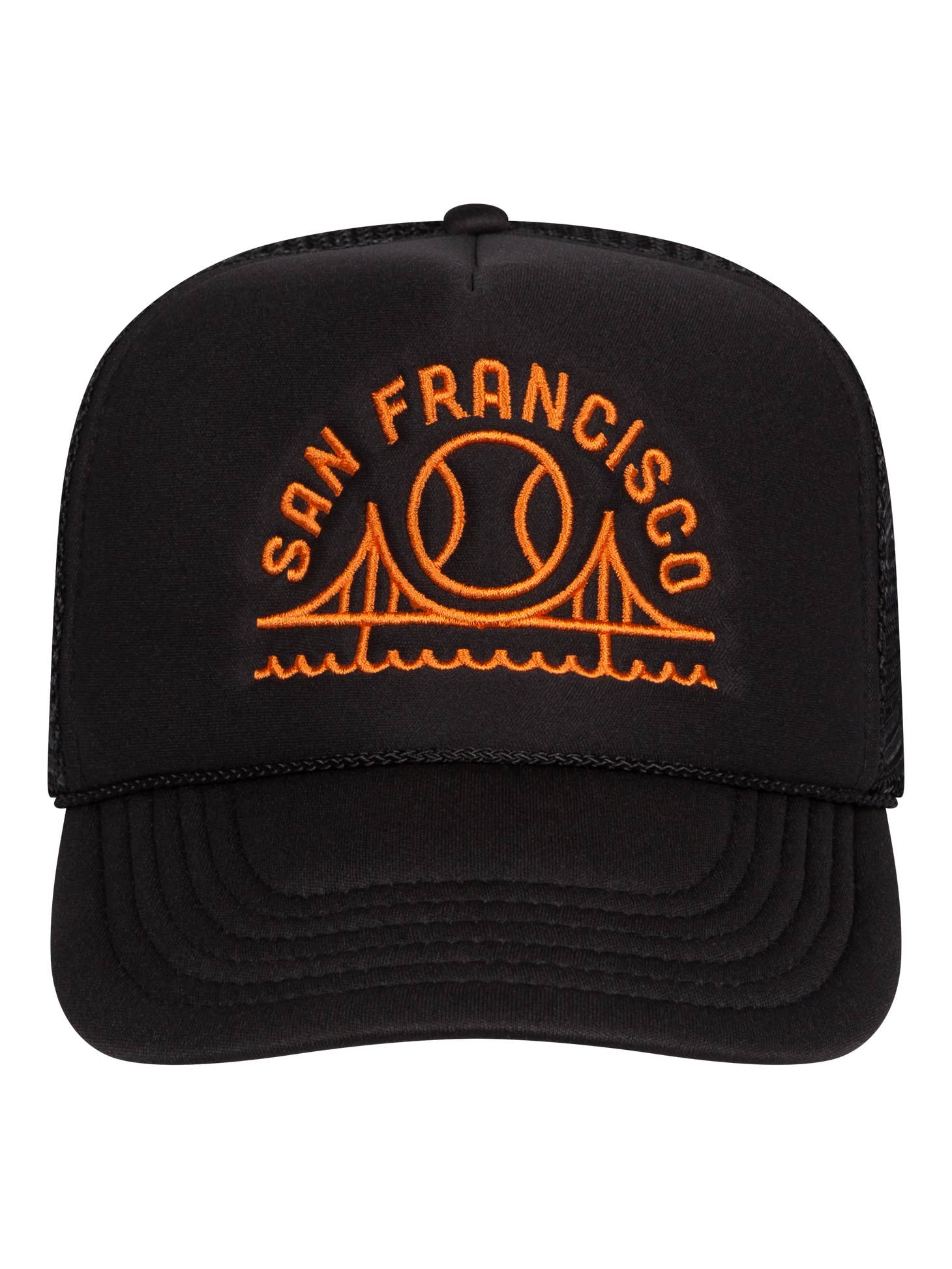 SF Baseball Trucker Hat Black