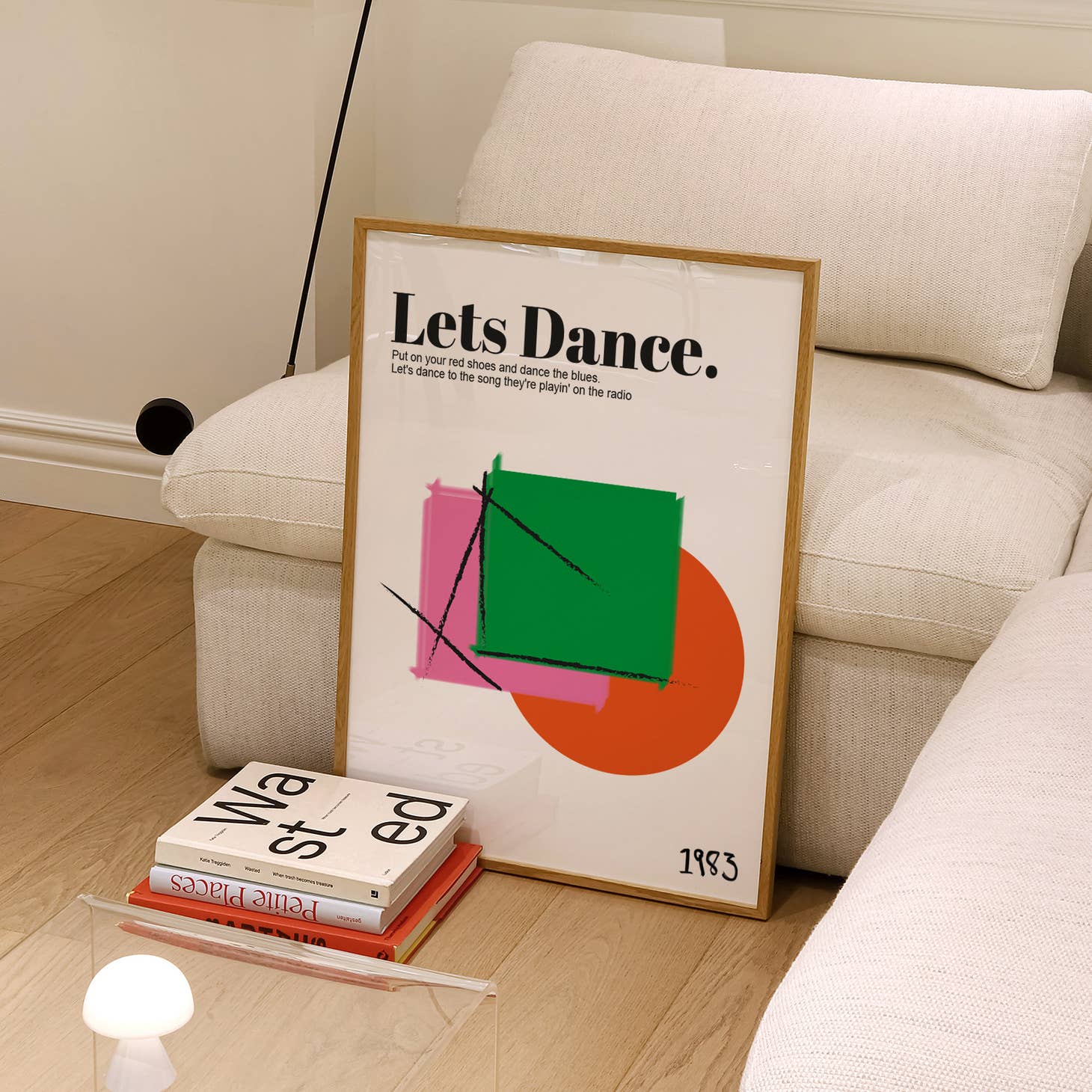 Lets Dance David Bowie Inspired Retro Giclée Art Print