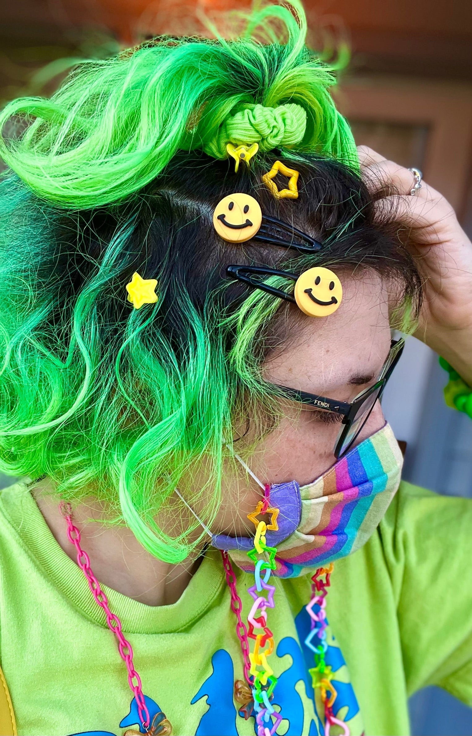 Smiley Face Hair Clips