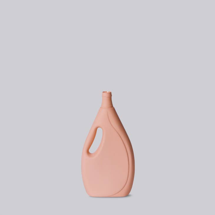 Middle Kingdom Matte Porcelain Laundry Detergent Bottle Vase (Dusty Pink)