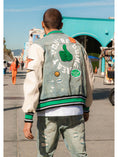 Load image into Gallery viewer, SPRING  BREAK CHENILE PATCH DENIM JACKET
