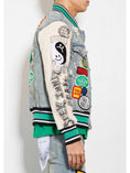 Load image into Gallery viewer, SPRING  BREAK CHENILE PATCH DENIM JACKET
