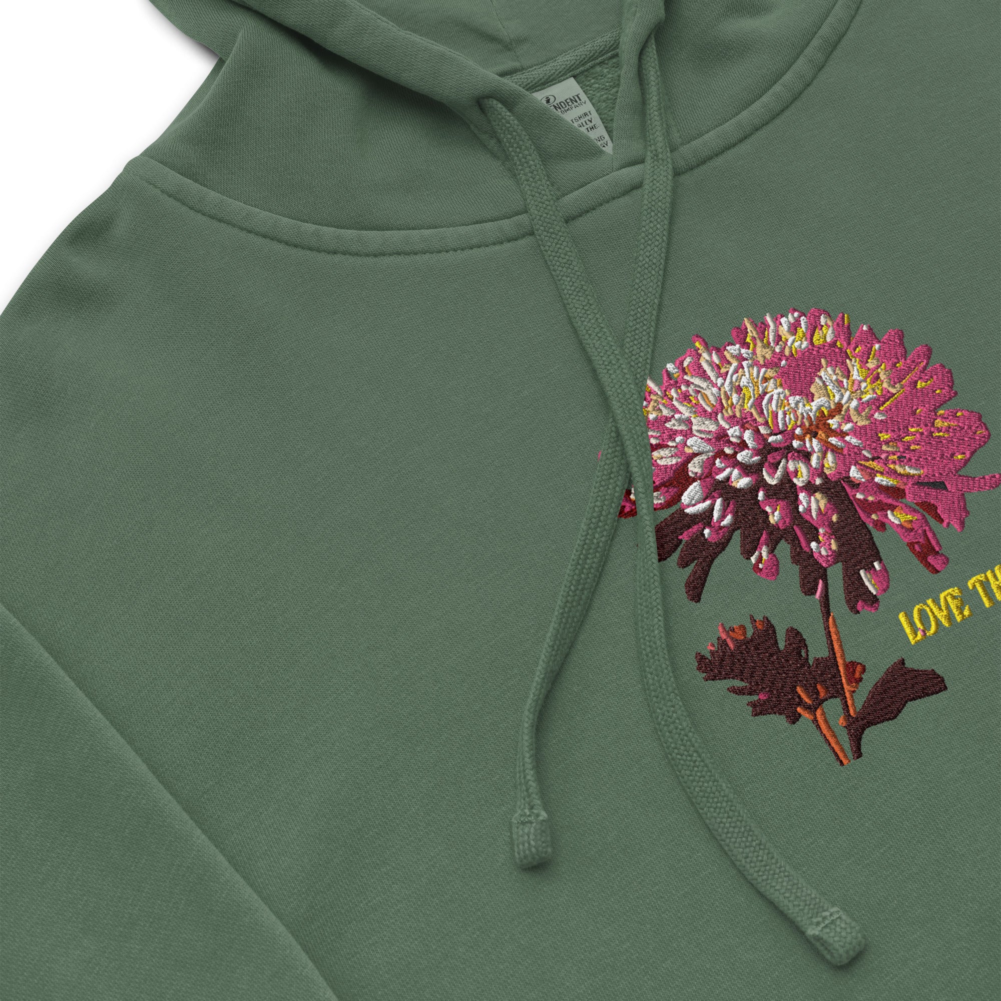 Embroidered Chrysanthemum Hoodie - Love That