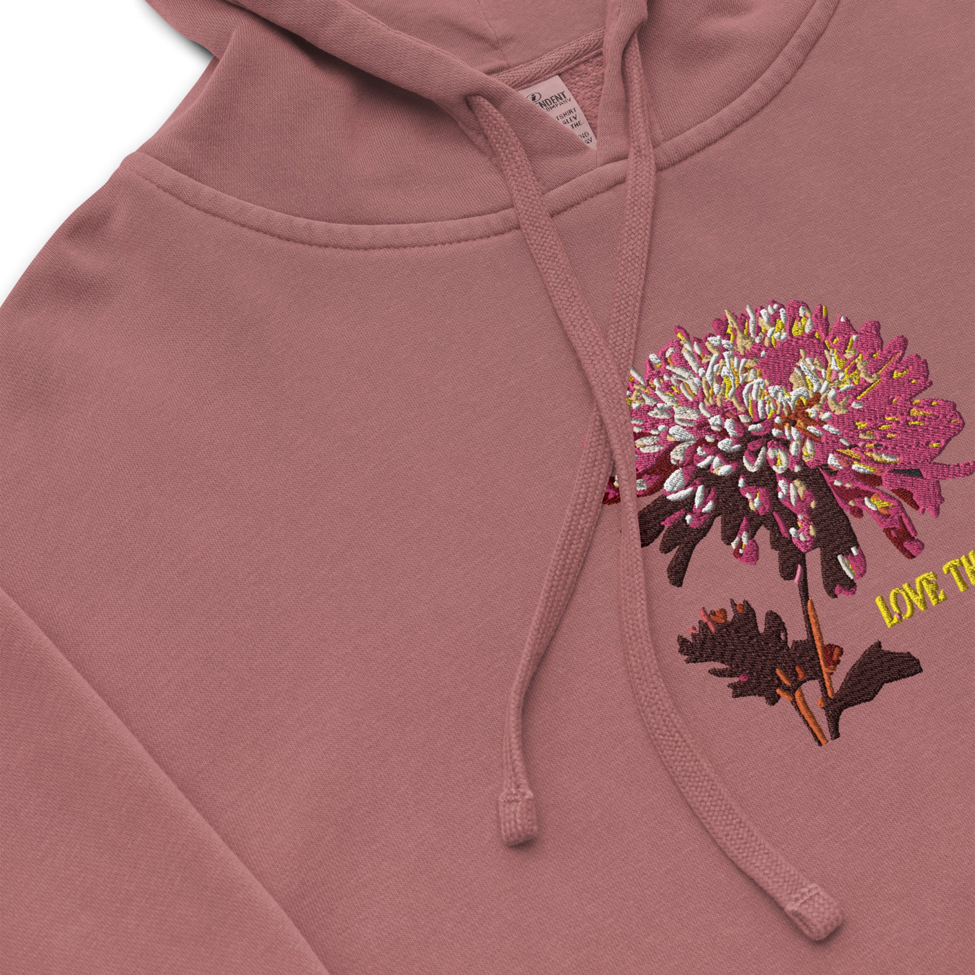 Embroidered Chrysanthemum Hoodie - Love That