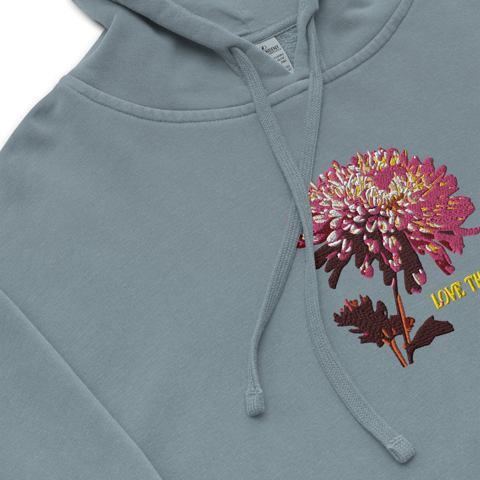 Embroidered Chrysanthemum Hoodie - Love That