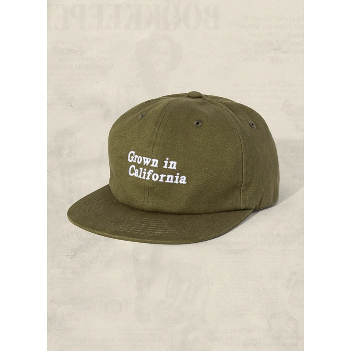 Grown in California Relaxed Strapback Hat - Olive