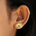 Load image into Gallery viewer, Pride Rainbow Earrings 24k Gold Plated - Post
