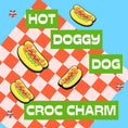 Load image into Gallery viewer, Peach Fuzz Hot Doggy Dog Croc Charm
