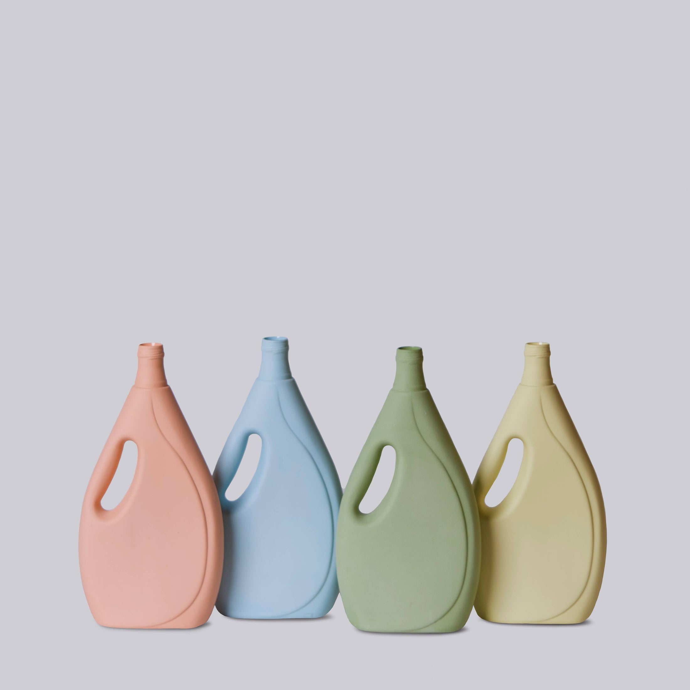 Middle Kingdom Matte Porcelain Laundry Detergent Bottle Vase (Dusty Pink)