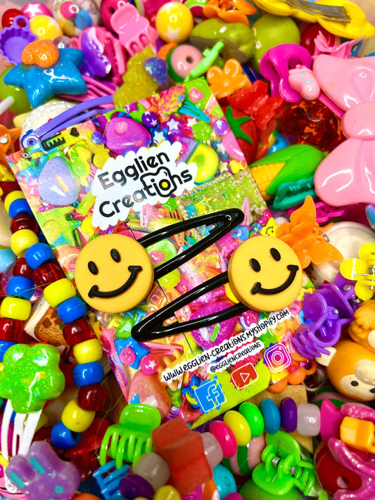 Smiley Face Hair Clips