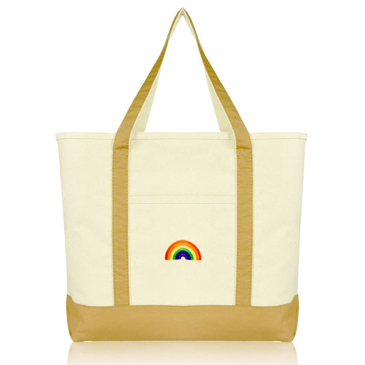 DALIX Cute Rainbow Tote Bag